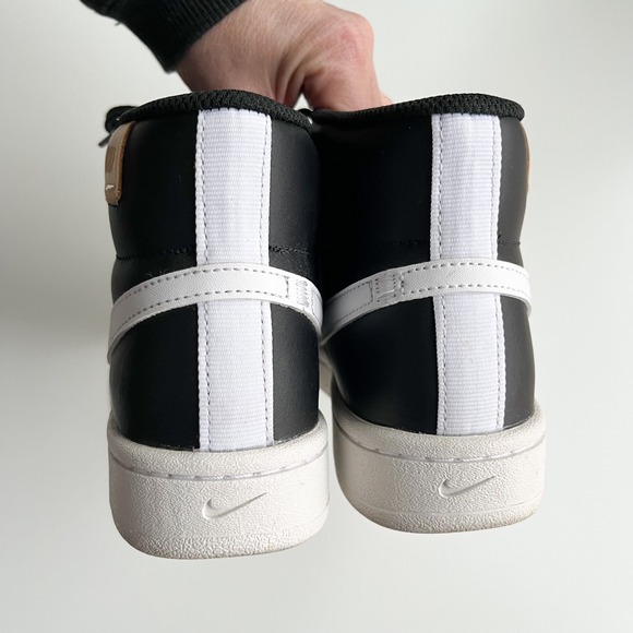 Nike Court Royale 2 Mid High Top Black White Womens 7 - Picture 12 of 15